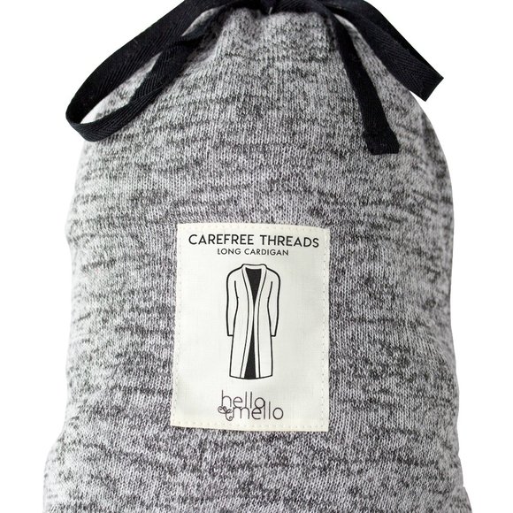 Heathered Blue Green Hello Mello Carefree Threads Long Open Front Cozy Cardigan - Picture 6 of 8